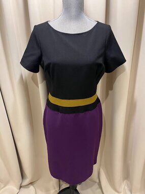Jones Wear Short Sleeved Dress With Block Coloring Size 8